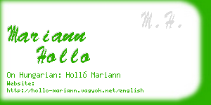mariann hollo business card